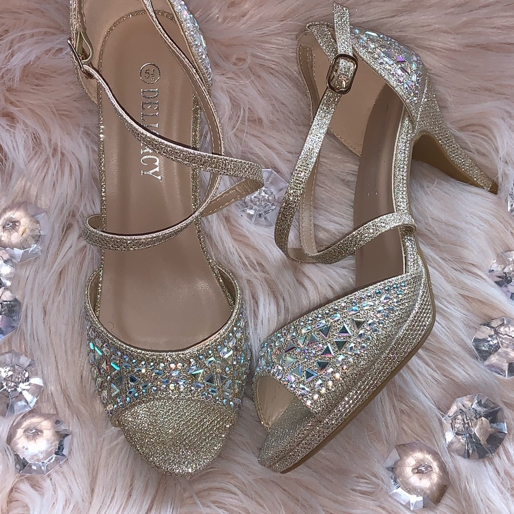Delicacy Champagne Heels